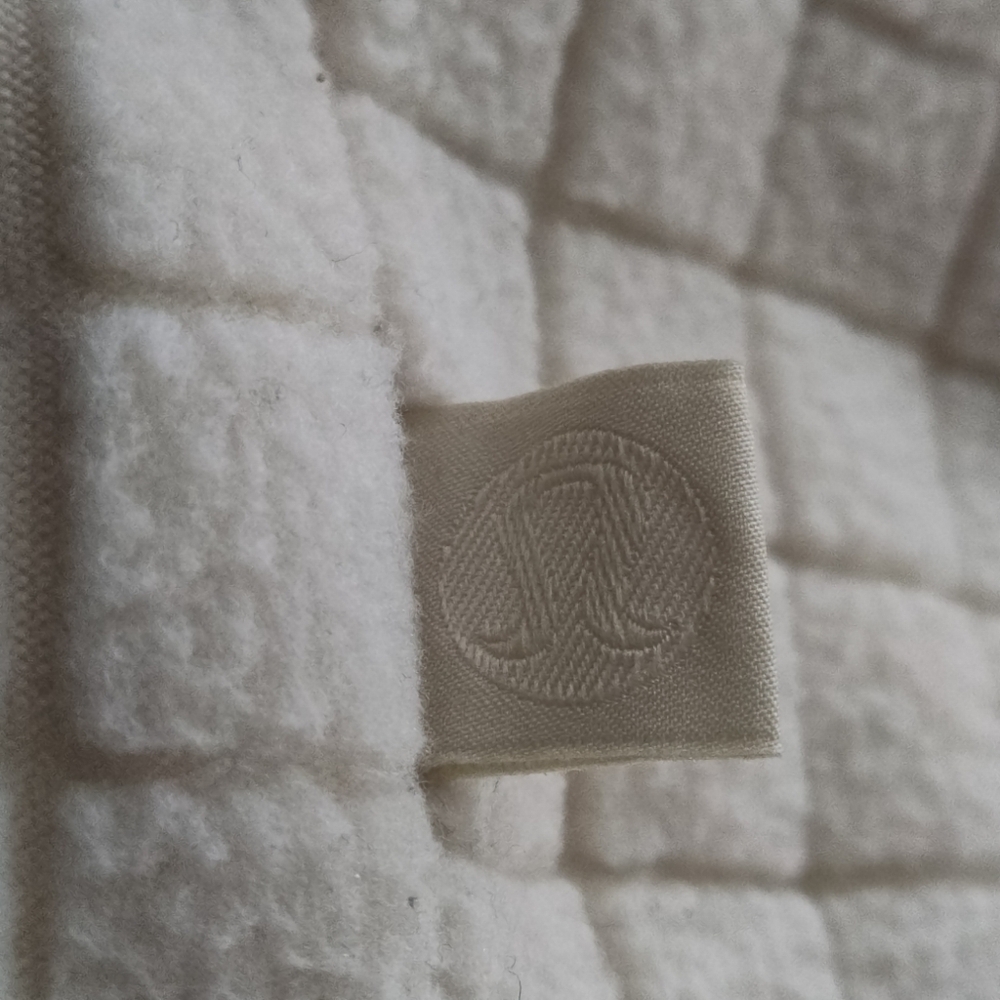 Lululemon Lab Cream Textured Grid Fleece Hoodie Pullover M - Picture 9 of 11